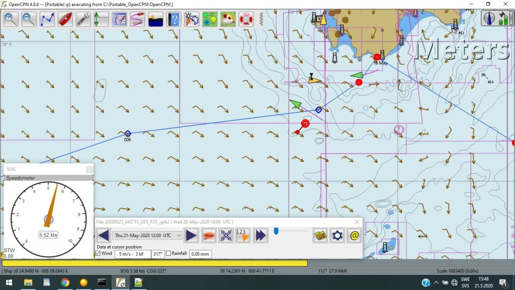 Weather forecast maps.